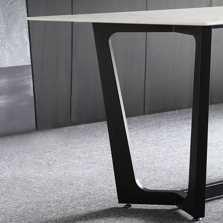 Nordic 1/4/5/6/7 Pieces Dining Set Sintered Stone Dining Table with Leather Chairs