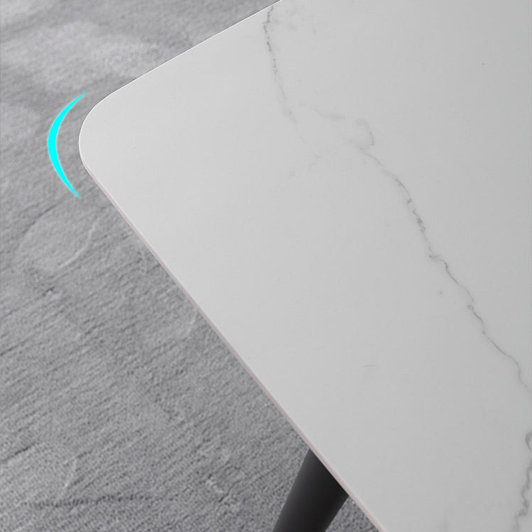 Modern 1/4/5/7 Pieces Dining Set Sintered Stone Top Dining Table with Leather Chairs