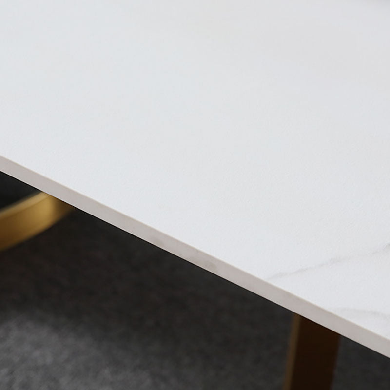 1/5/6/7 PCS Chaises de restauration Ensemble de table de salle à manger rectangulaire avec base de piédestal double