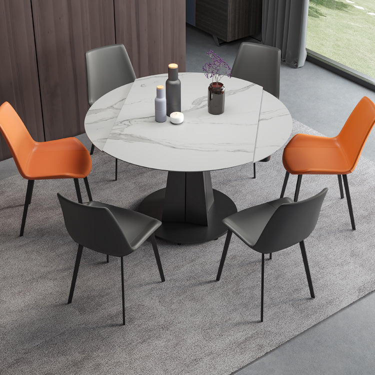 Modern Style 1/4/5/7 Pieces Dining Set Sintered Stone Dining Table Set with Metal Legs