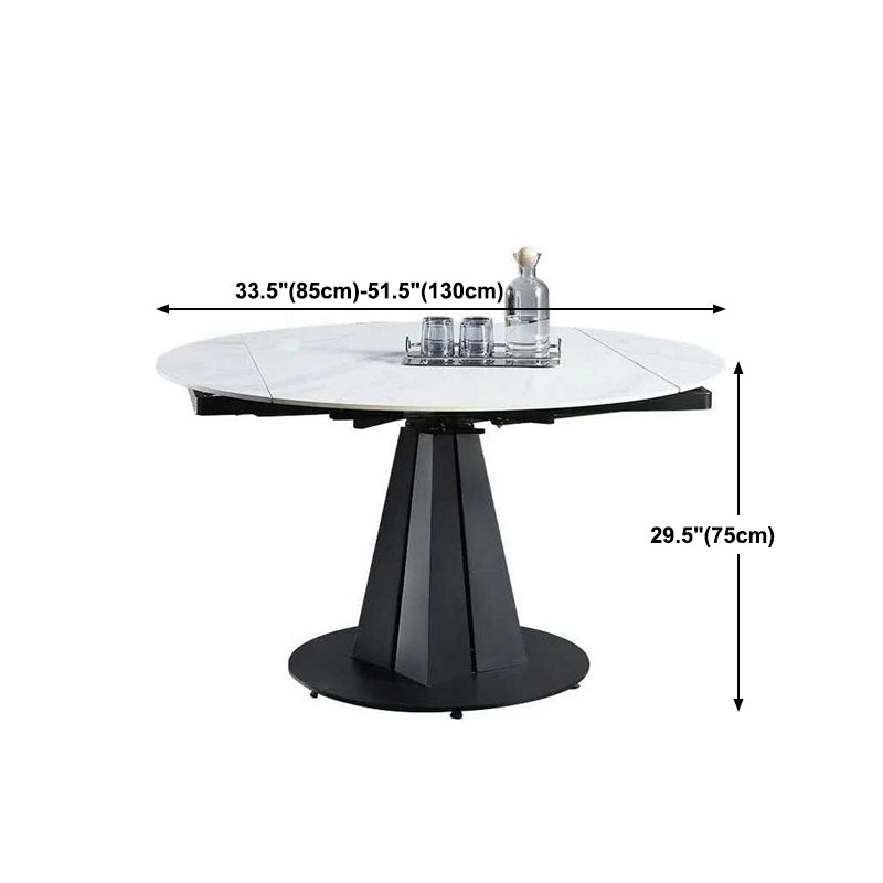 Style moderne 1/4/5/7 Pièces Ensemble de salle à manger Fritted Stone Table Table avec des jambes en métal