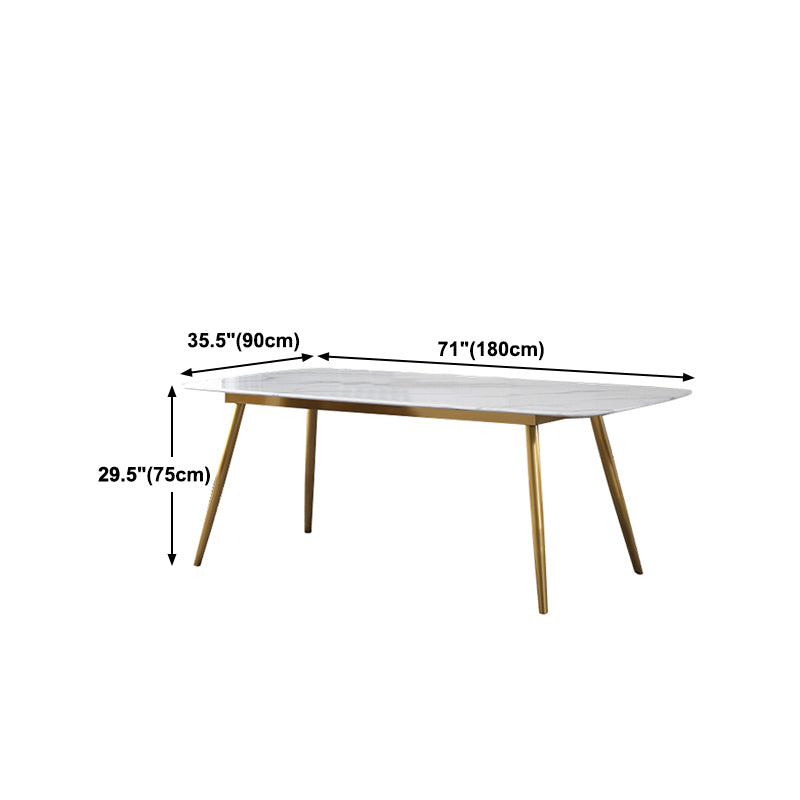 Modern 1/4/5/7 Pieces Furniture Sintered Stone Dining Set for Kitchen with Metal Legs