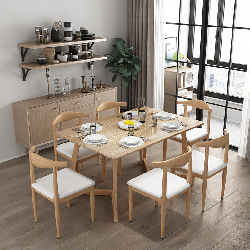 Mesa de madera de cocina industrial para restaurante mesa de comedor con base de madera