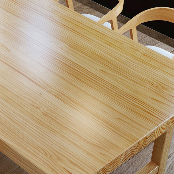 Mesa de comedor industrial de madera maciza mesa de madera con base de caballete