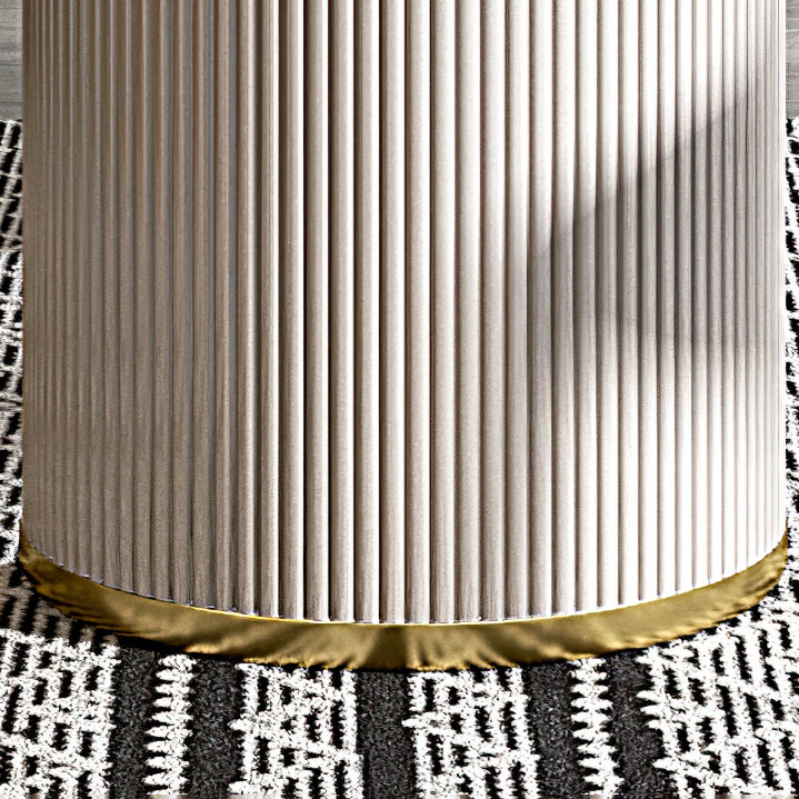 Luxury White Tone Dining Table Sintered Stone Table with Double Pedestal