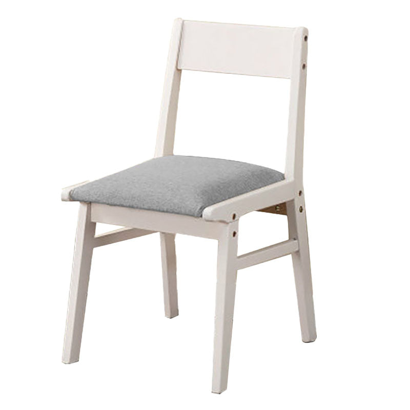 Silla con respaldo abierto de estilo contemporáneo, silla sin brazos con patas de madera para cocina