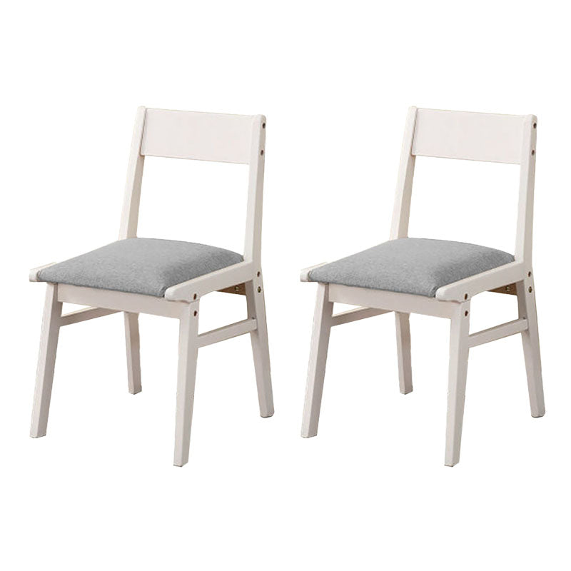 Silla con respaldo abierto de estilo contemporáneo, silla sin brazos con patas de madera para cocina