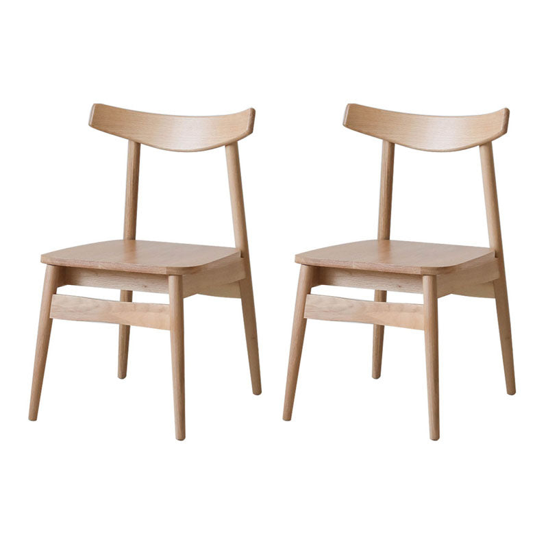 Sillas con respaldo abierto de estilo moderno, silla sin brazos con patas de madera para cocina