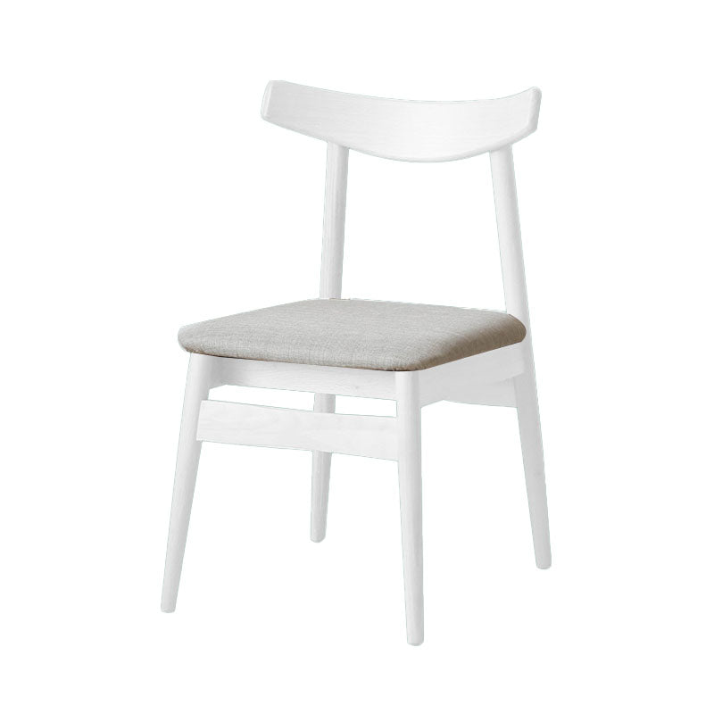 Sillas con respaldo abierto de estilo moderno, silla sin brazos con patas de madera para cocina
