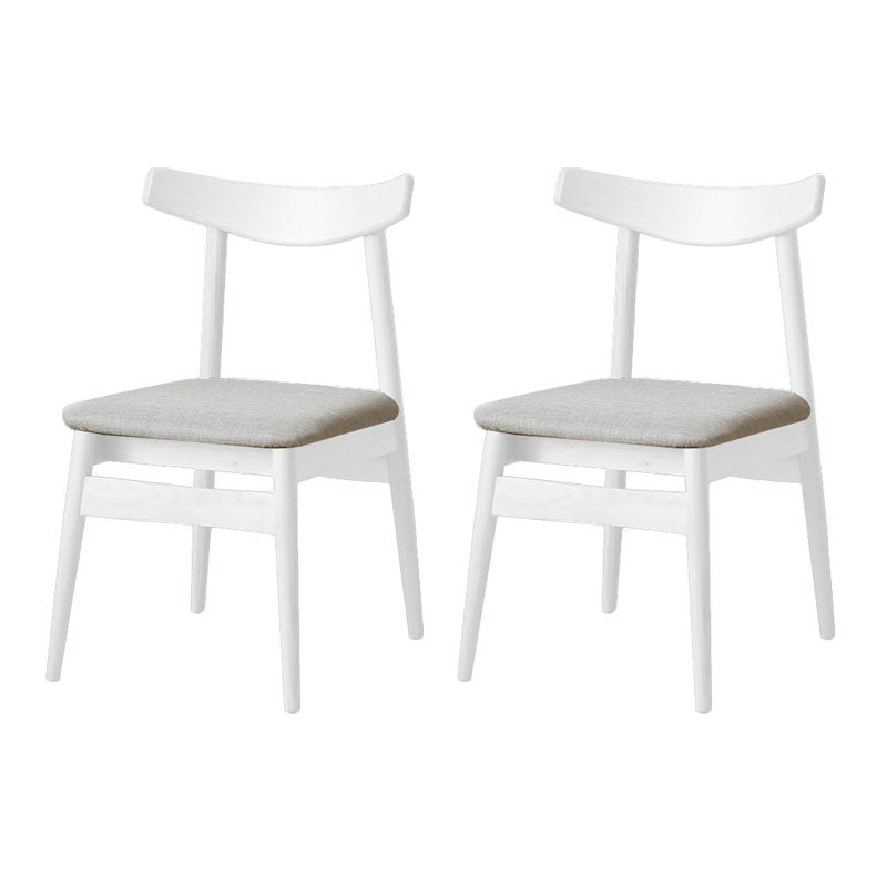 Sillas con respaldo abierto de estilo moderno, silla sin brazos con patas de madera para cocina