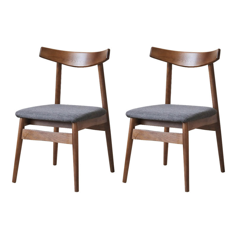 Sillas con respaldo abierto de estilo moderno, silla sin brazos con patas de madera para cocina