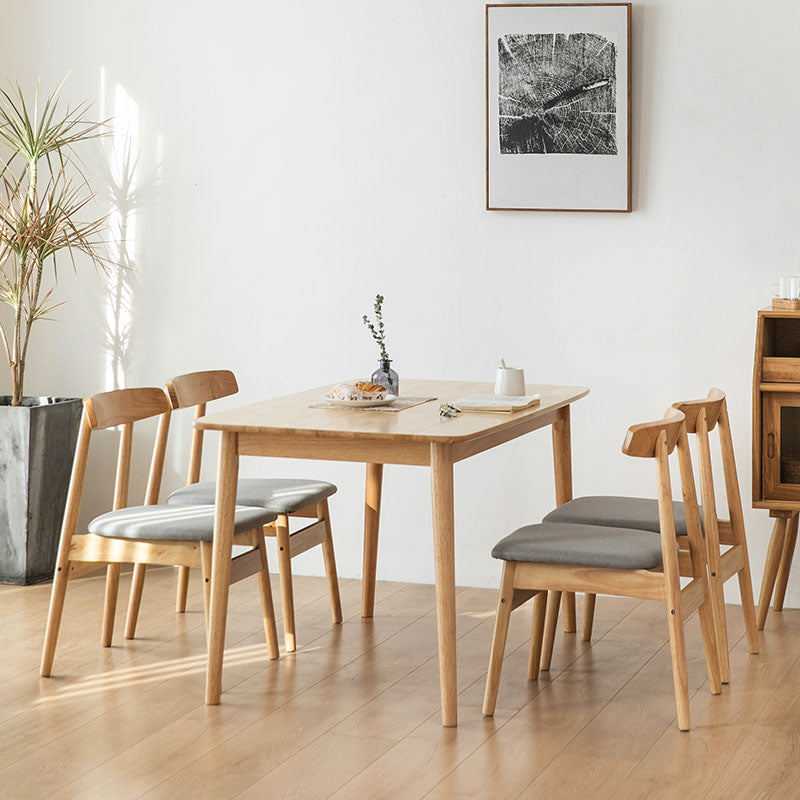 Sillas con respaldo abierto de estilo moderno, silla sin brazos con patas de madera para cocina