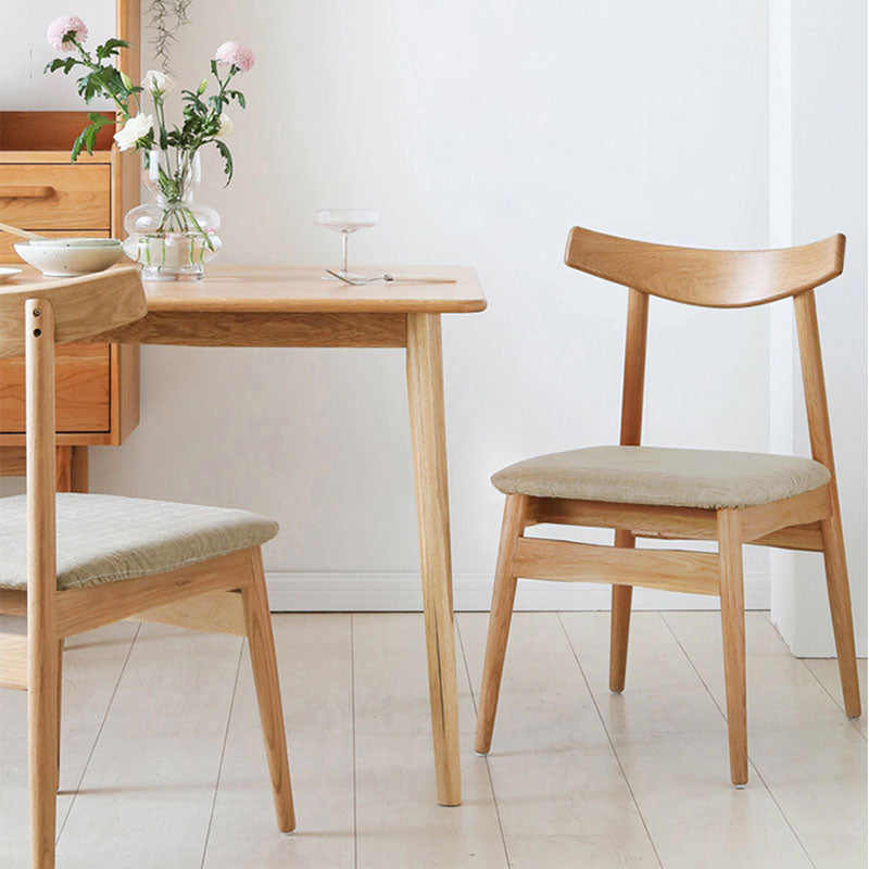 Sillas con respaldo abierto de estilo moderno, silla sin brazos con patas de madera para cocina