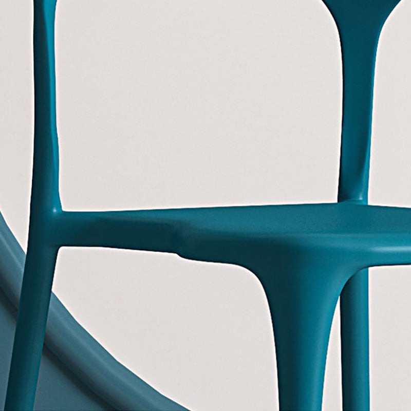 Sillas de comedor de plástico de estilo nórdico, respaldo abierto, silla lateral para uso doméstico