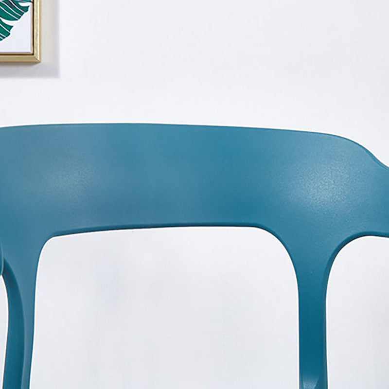 Sillas de comedor de plástico de estilo nórdico, respaldo abierto, silla lateral para uso doméstico