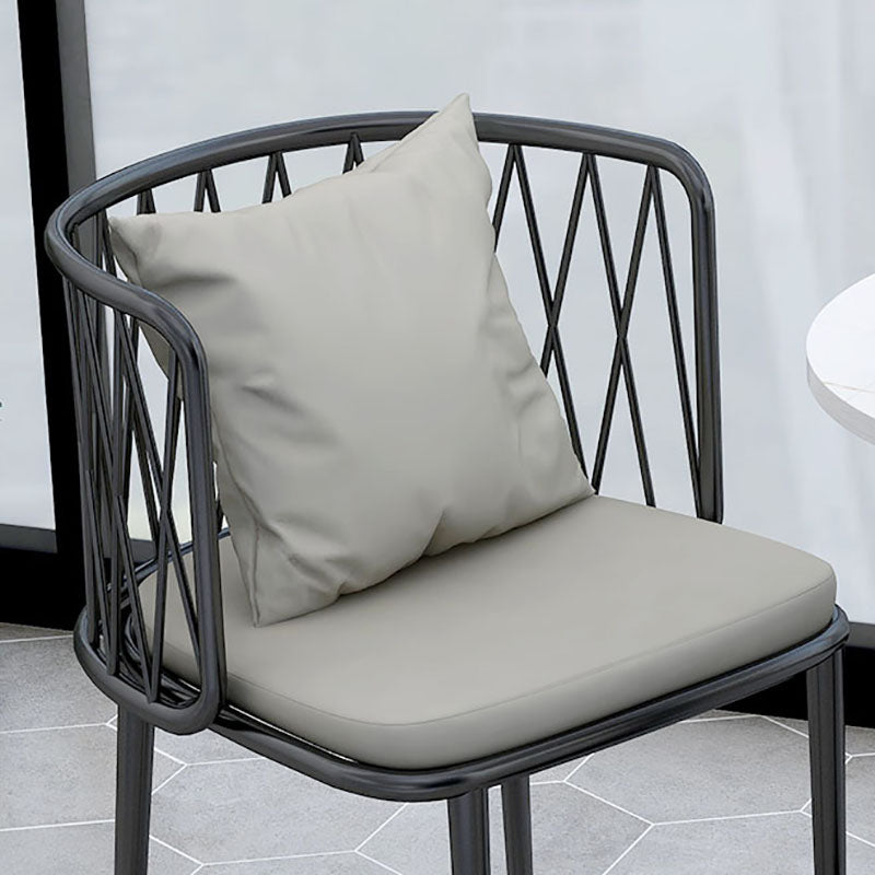 Glam Metal Dining Room Chairs Cross Back Side Chair for Restaurant Use