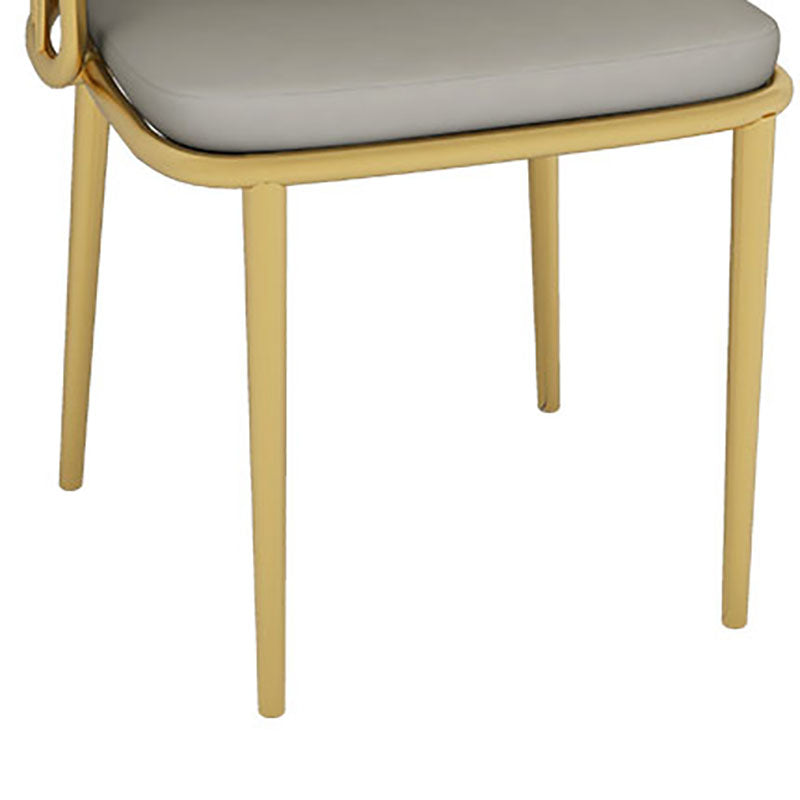 Glam Metal Dining Room Chairs Cross Back Side Chair for Restaurant Use