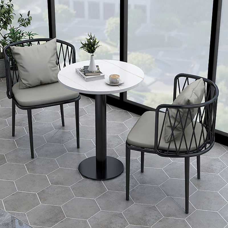 Glam Metal Dining Room Chairs Cross Back Side Chair for Restaurant Use