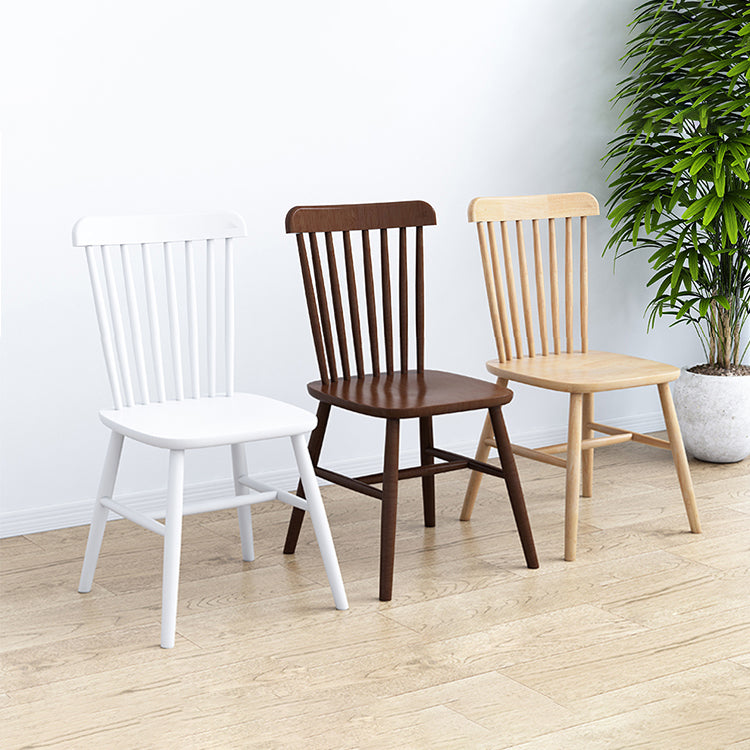 Silla contemporánea comedor silla sin brazos con patas de madera para cocina