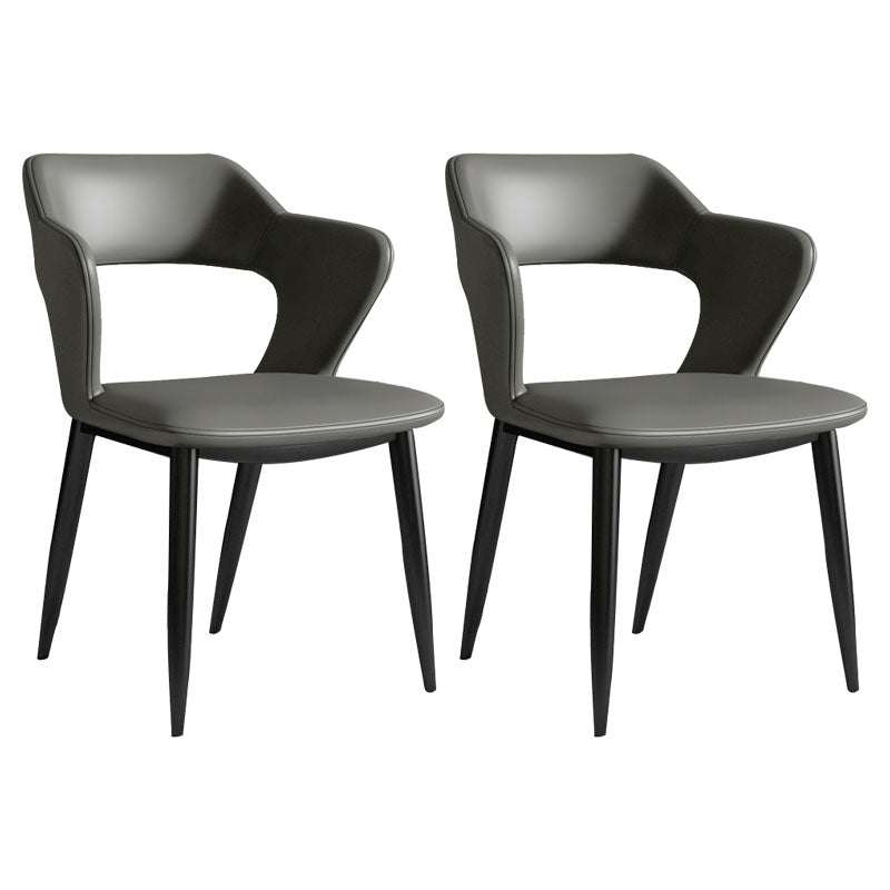 Silla de comedor de acabado mate tapizado de brazo trasero de brazo trasero de brazo trasero