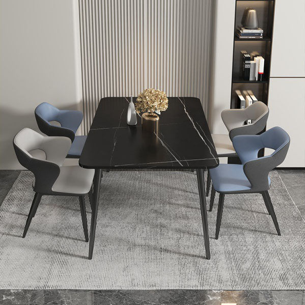 Silla de comedor de acabado mate tapizado de brazo trasero de brazo trasero de brazo trasero