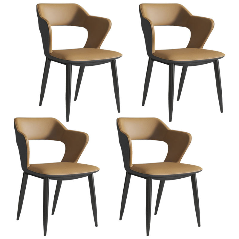 Silla de comedor de acabado mate tapizado de brazo trasero de brazo trasero de brazo trasero