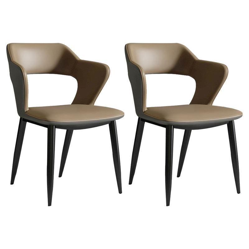 Silla de comedor de acabado mate tapizado de brazo trasero de brazo trasero de brazo trasero