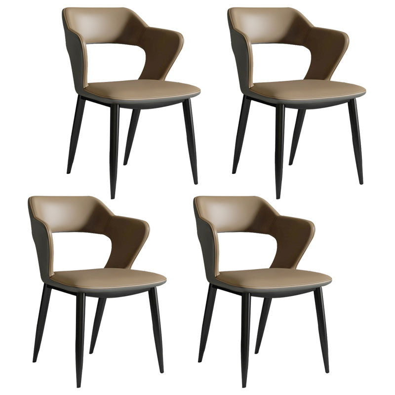 Silla de comedor de acabado mate tapizado de brazo trasero de brazo trasero de brazo trasero