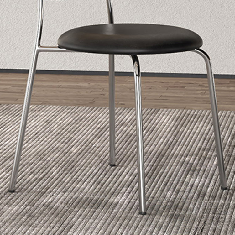 Chaises de salle à manger en simili cuir à dossier ouvert de style industriel