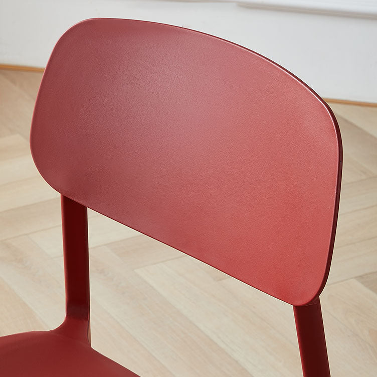 Silla lateral trasera abierta apilable moderna, acabado mate de plástico, silla de comedor