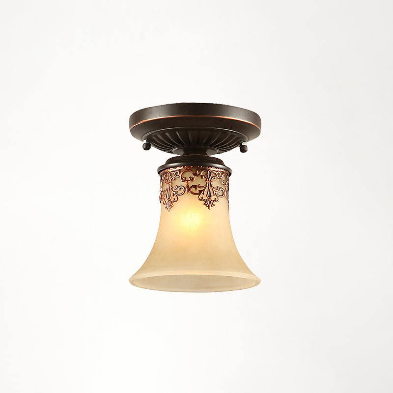 Lámpara de techo de sombreado negro pasillo de vidrio simplista cerca de la lámpara de techo