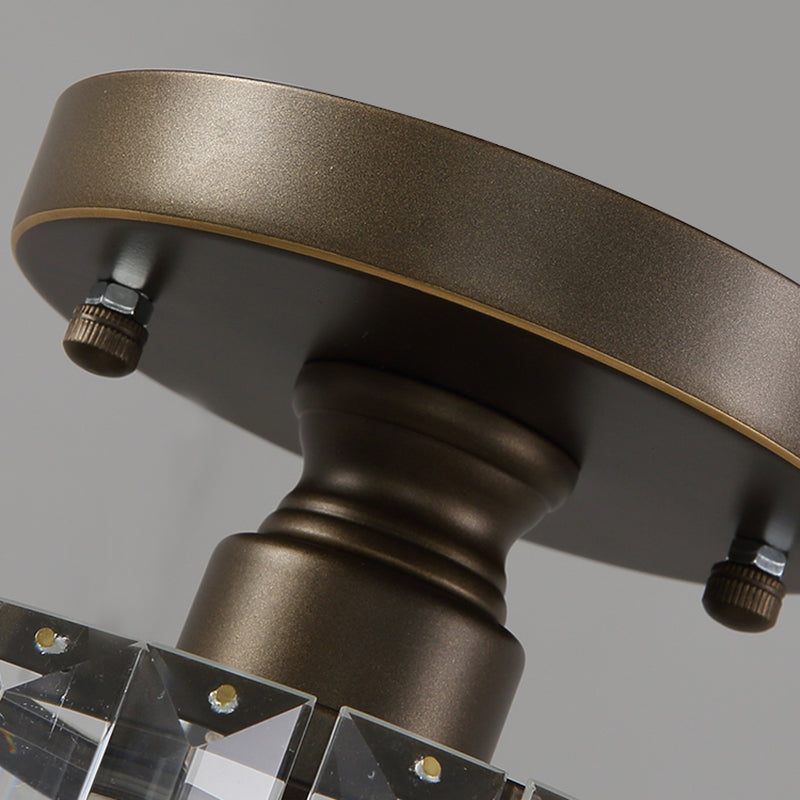 Lámpara de techo de sombreado negro pasillo de vidrio simplista cerca de la lámpara de techo