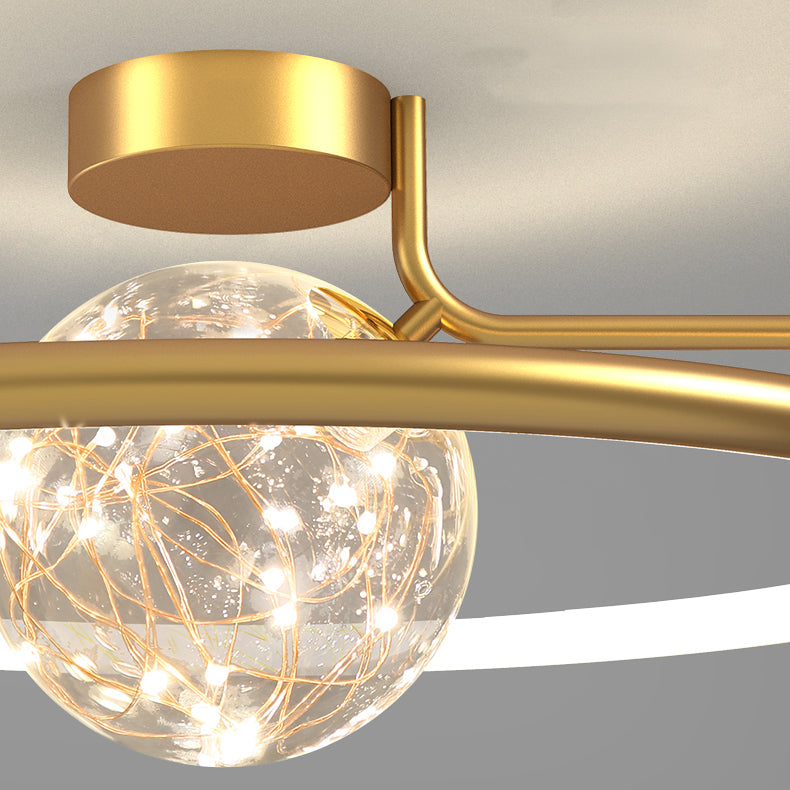 Sphère contemporaine luminaire luminaire 2 légers luminaires de plafond lucratif