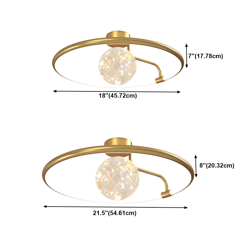Sphère contemporaine luminaire luminaire 2 légers luminaires de plafond lucratif