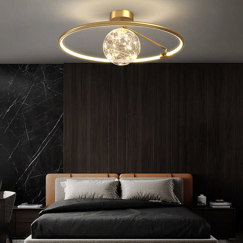 Sphère contemporaine luminaire luminaire 2 légers luminaires de plafond lucratif