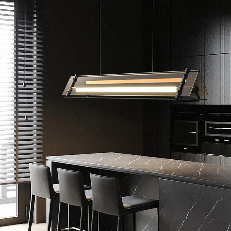 Geometría de estilo moderno Coste de vidrio transparente 1 luz colgante colgante de luz