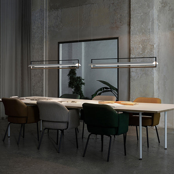 Estilo moderno lineal lámpara de lámpara de metal 1- iluminación colgante de luz