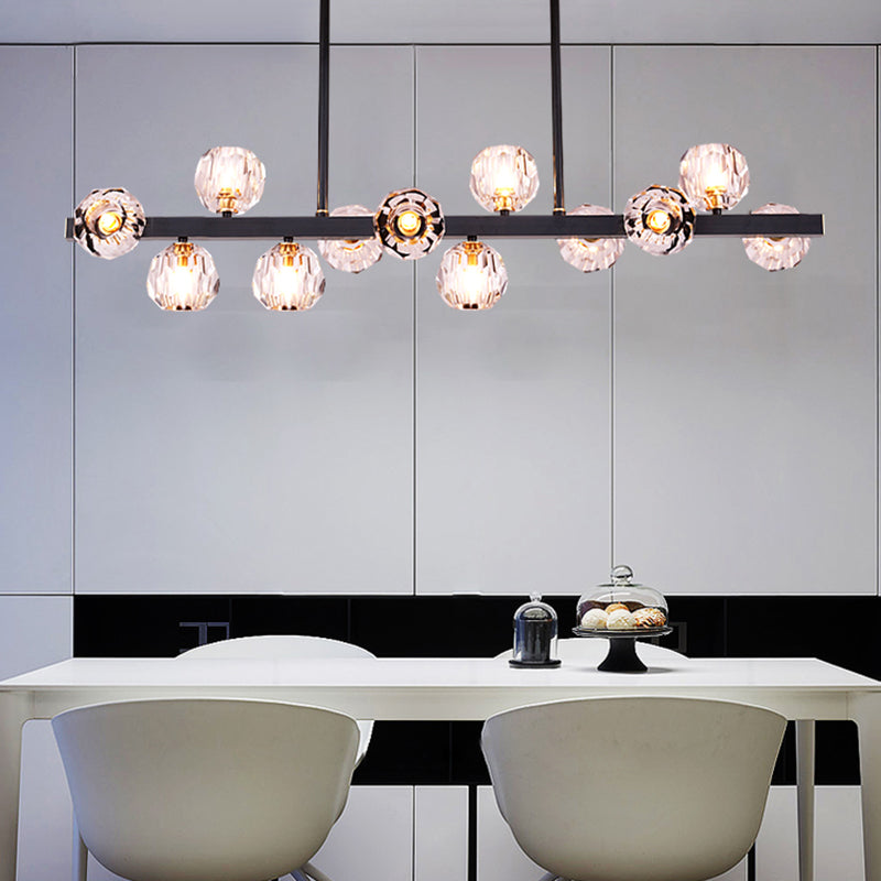 Luces colgantes de domo de estilo moderno luces colgantes de vidrio transparente