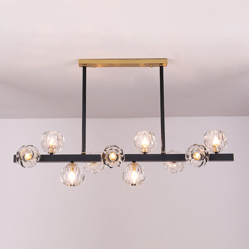 Luces colgantes de domo de estilo moderno luces colgantes de vidrio transparente