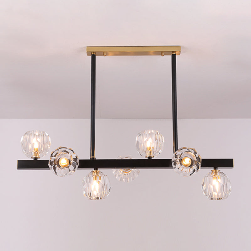 Luces colgantes de domo de estilo moderno luces colgantes de vidrio transparente