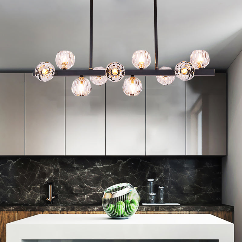 Luces colgantes de domo de estilo moderno luces colgantes de vidrio transparente