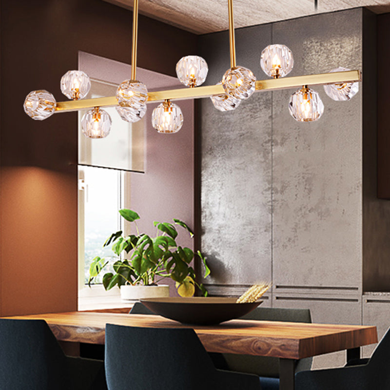 Luces colgantes de domo de estilo moderno luces colgantes de vidrio transparente