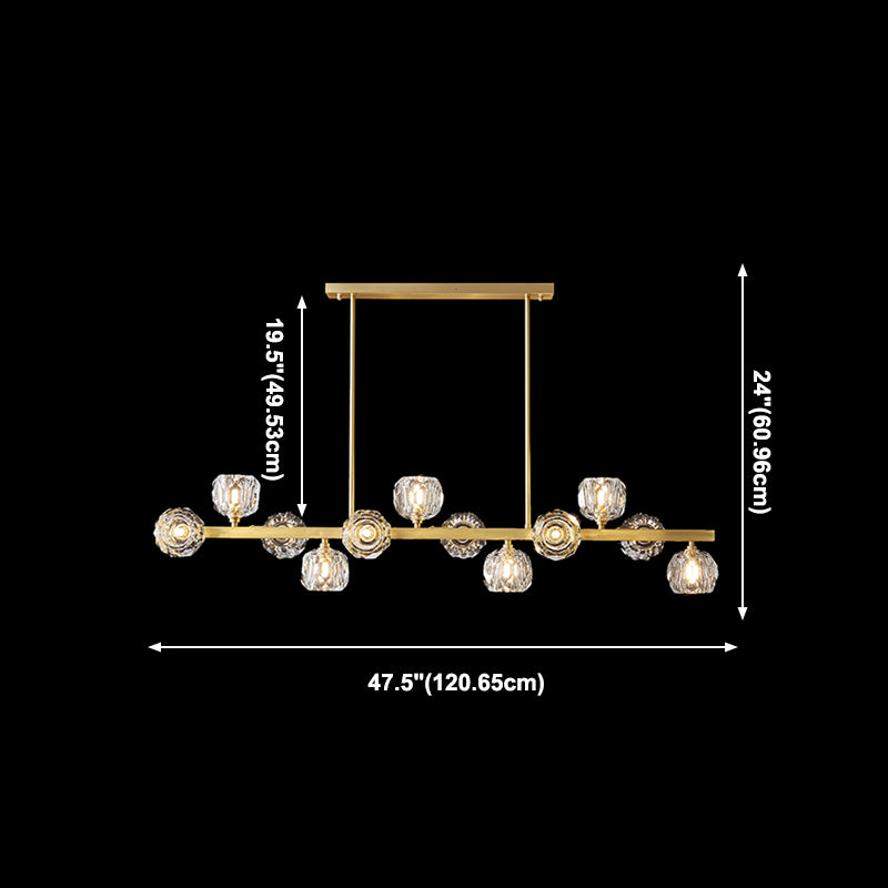 Luces colgantes de domo de estilo moderno luces colgantes de vidrio transparente
