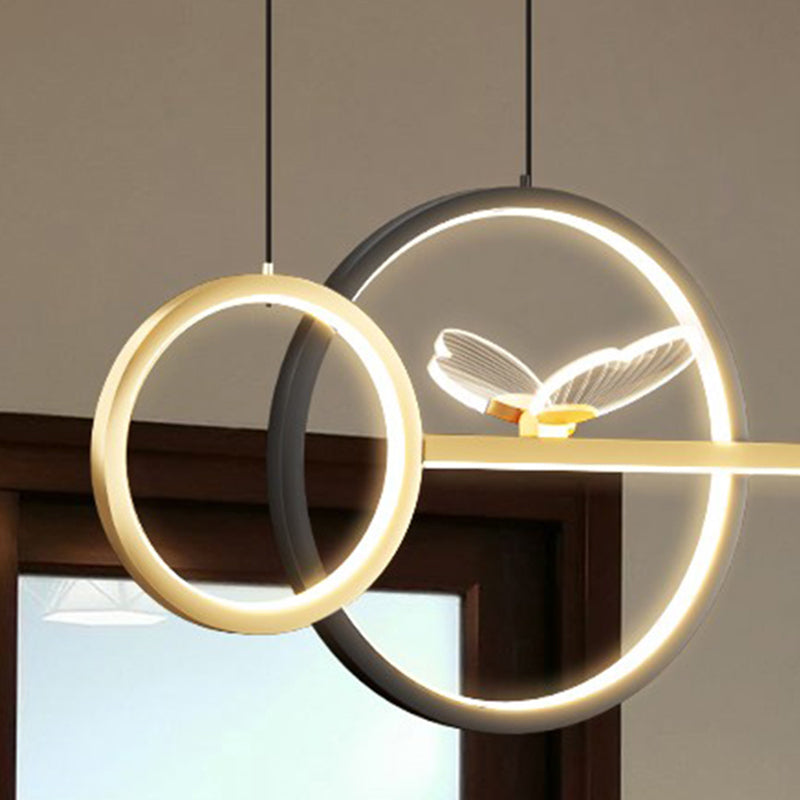 Ideas de iluminación de metal de la isla de 7 luces de estilo lineal de estilo moderno de estilo lineal