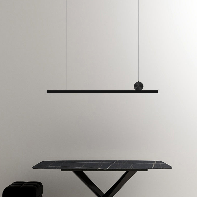 Zeitgenössische Küche Anhänger Leichtes lineares Metall 1 Light Island Lighting Idee