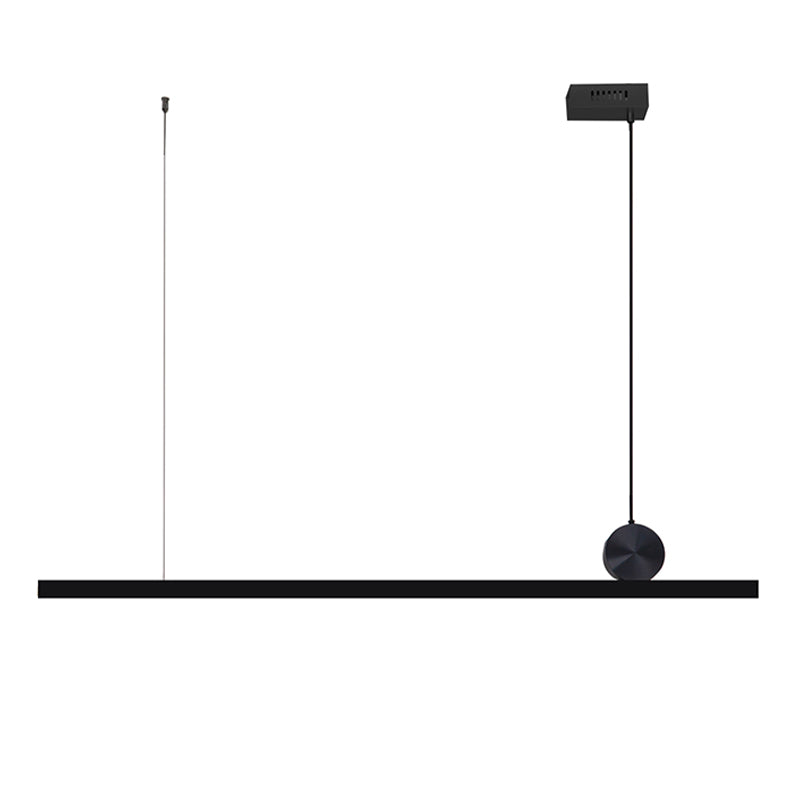 Zeitgenössische Küche Anhänger Leichtes lineares Metall 1 Light Island Lighting Idee