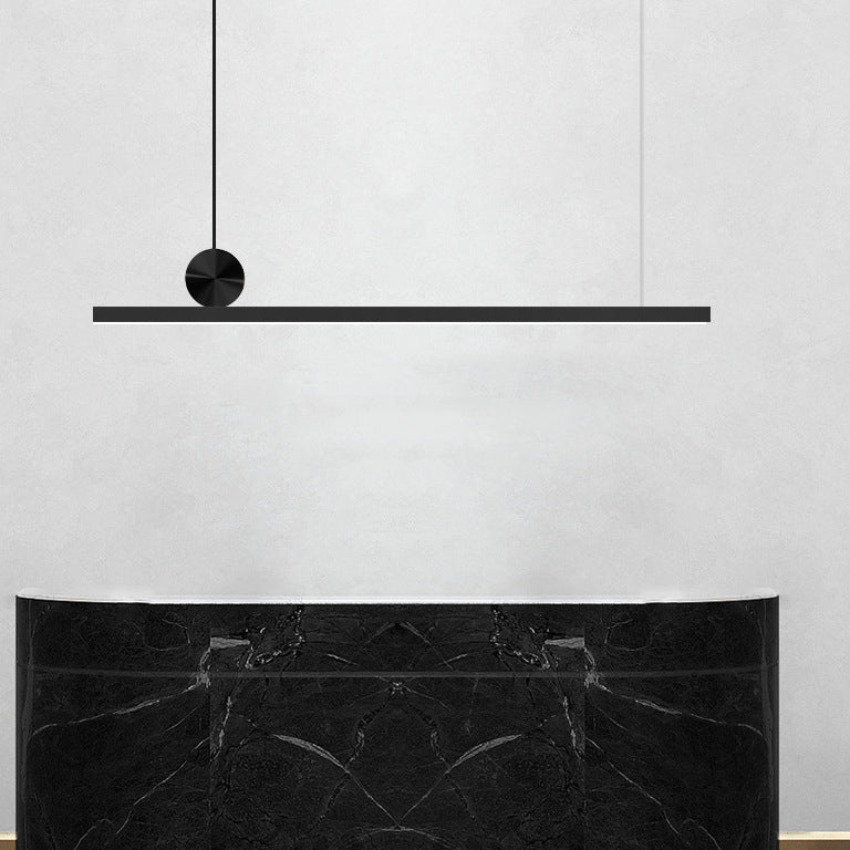 Zeitgenössische Küche Anhänger Leichtes lineares Metall 1 Light Island Lighting Idee