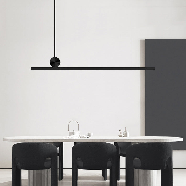 Zeitgenössische Küche Anhänger Leichtes lineares Metall 1 Light Island Lighting Idee