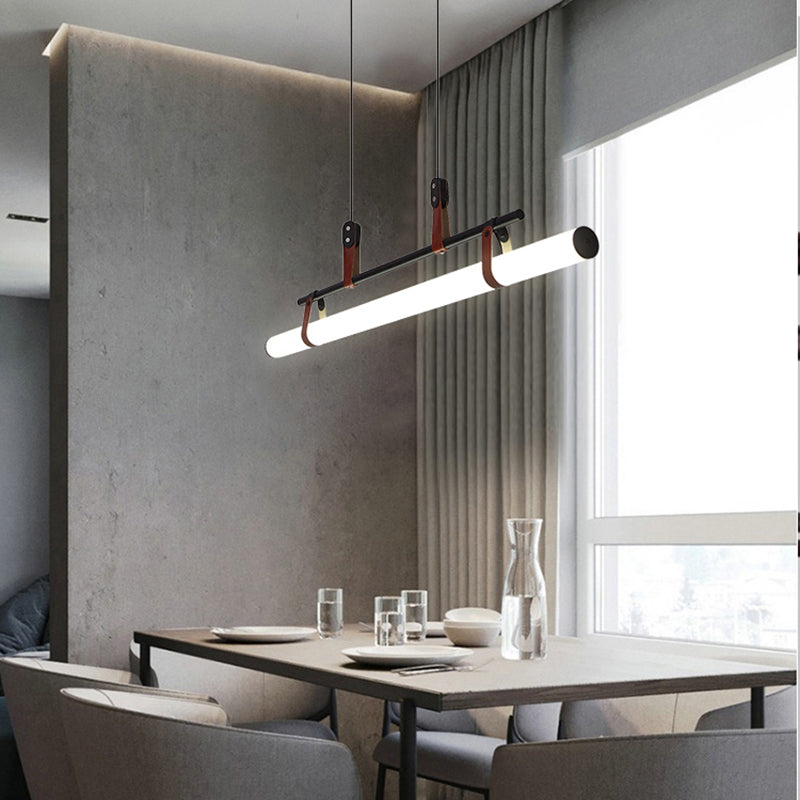 Iluminación colgante moderna luz colgante de isla lineal para comedor