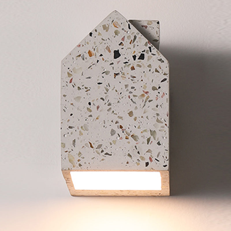 Nordic Cement Wall Light House Shape Colorful Wall Sconce for Living Room